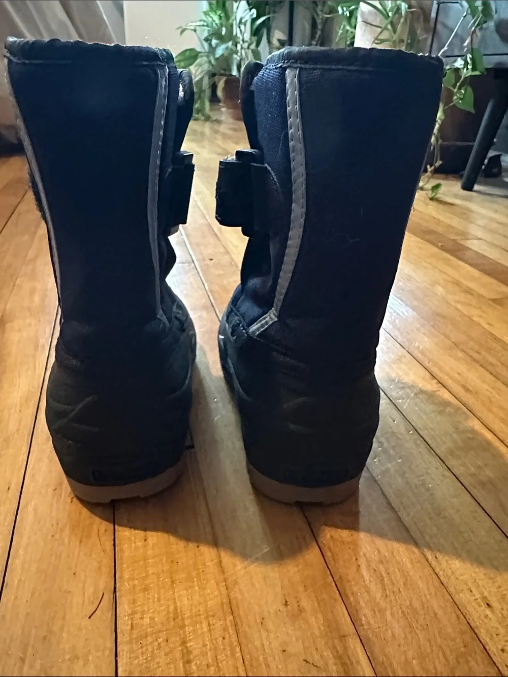 Kids Navy and Black LL Bean Winter Boots